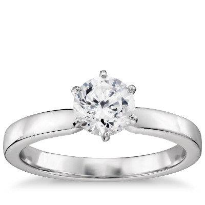 1 3 Carat Ready To Ship Six Claw Low Dome Comfort Fit Solitaire