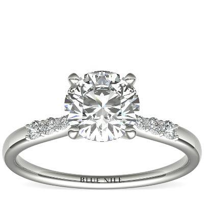 1 Carat Ready To Ship Petite Diamond Engagement Ring In Platinum