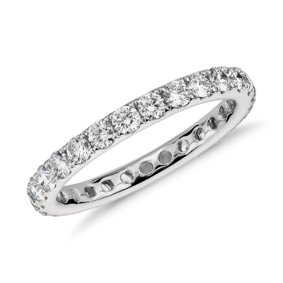 Riviera Pavé Diamond Eternity Ring in Platinum (1/2 ct. tw ...