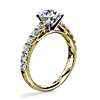 Riviera Cathedral Pavé Diamond Engagement Ring in 18k Yellow Gold (1/2 ct. tw.)