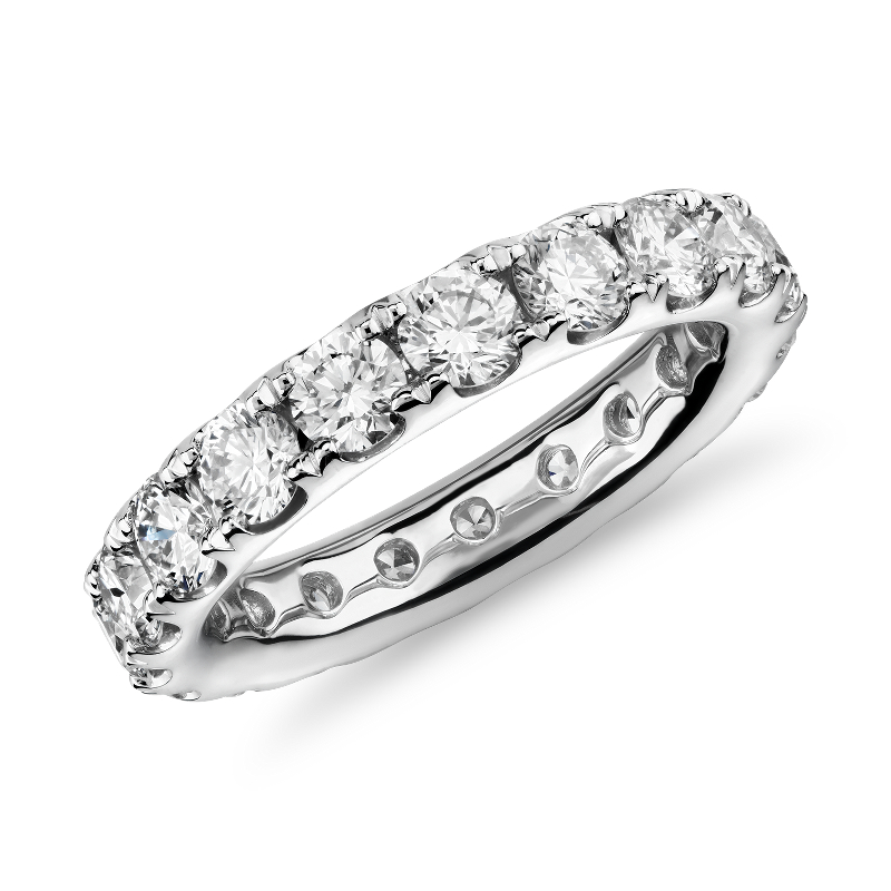 Riviera pave diamond best sale eternity ring