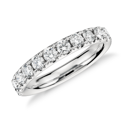 Riviera Pave Diamond Ring In Platinum 3 4 Ct Tw Blue Nile