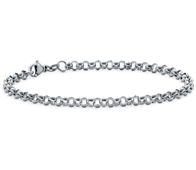 Rolo Chain Bracelet In 14k White Gold Blue Nile