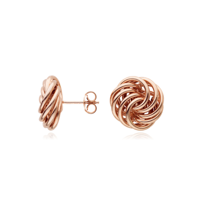 Rosetta Knot Earrings in 14k Rose Gold | Blue Nile