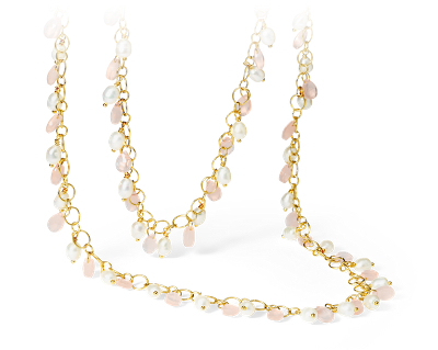 Rose Quartz and Pearl Necklace in Yellow Gold Vermeil ... (1100 x 950 Pixel)