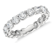 Round Diamond Eternity Rings in Platinum