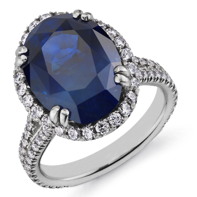 Sapphire and Diamond Ring in Platinum (8.72 ct.) | Blue Nile