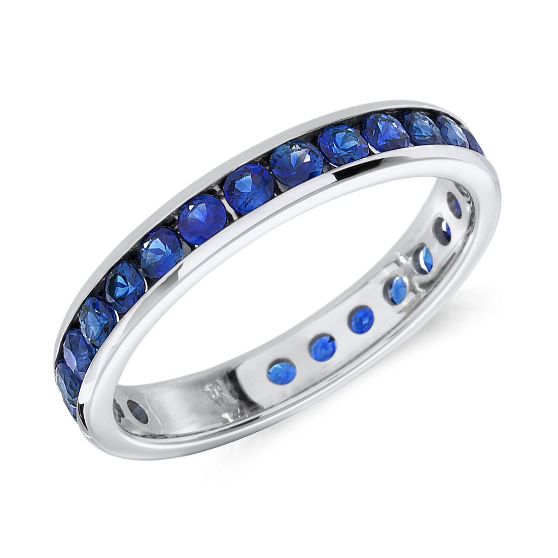 ChannelSet Sapphire Eternity Ring in 18k White Gold Blue Nile