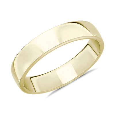 Skyline Comfort Fit Wedding Ring in 14k Yellow Gold (5mm) | Blue Nile
