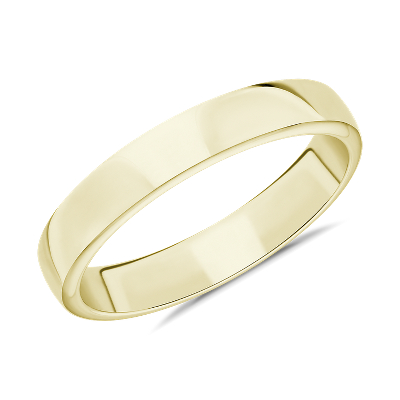 Skyline Comfort Fit Wedding Ring in 18k Yellow Gold (4mm) | Blue Nile