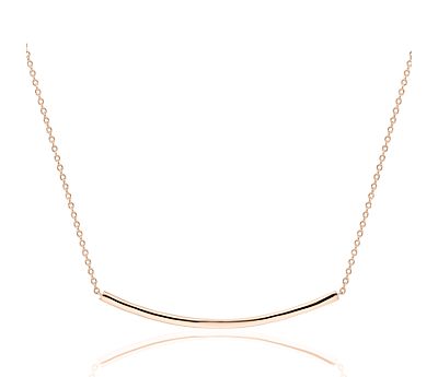 Smile Bar Necklace in 14k Rose Gold Smile Bar Necklace in 14k Rose Gold
