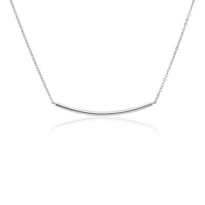 Smile Bar Necklace in Sterling Silver | Blue Nile