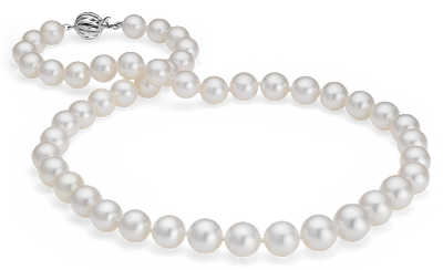 strand 18k pearl necklace sea south gold cultured 10mm bluenile