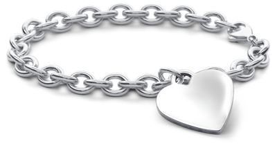 Heart-Tag Bracelet in Sterling Silver 