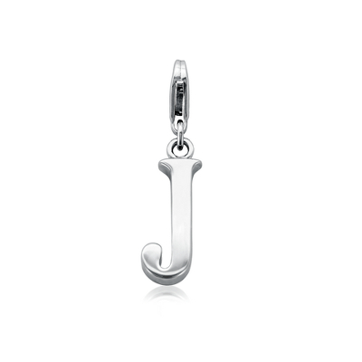 Letter J Charm In Sterling Silver Blue Nile