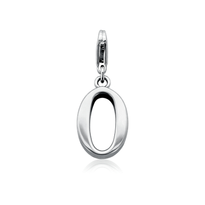 Letter O Charm in Sterling Silver | Blue Nile