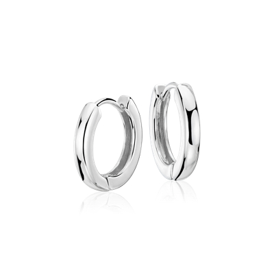 Hinged Hoop Earrings in Sterling Silver (5/8