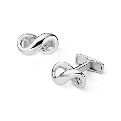 Infinity Cuff Links in Sterling Silver | Blue Nile