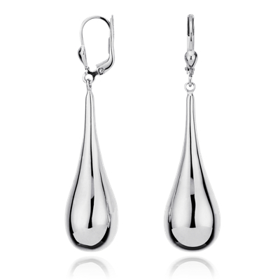 Large Teardrop Earrings in Sterling Silver | Blue Nile