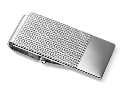 Grid Link Hinged Money Clip in Sterling Silver | Blue Nile