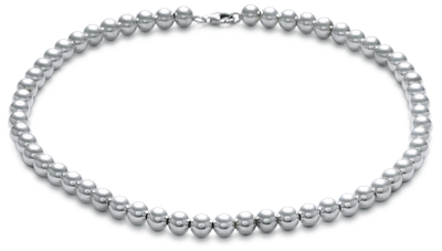 silver beaded necklace