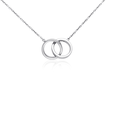 Double Rings Necklace in Sterling Silver | Blue Nile