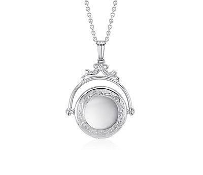 Victorian Spinning Locket in Sterling Silver Victorian Spinning Locket in Sterling Silver