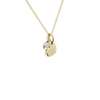 Sweet Heart and  Diamond Charm Pendant in 18k Yellow Gold 