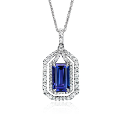 Duet Heart Diamond Necklace in 14k White Gold (3/4 ct. tw.) | Blue Nile