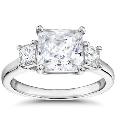 Three square diamond engagement ring shop