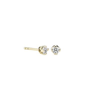 Tulip Stud Earring in 18K Yellow Gold (1/4 ct. tw.) | Blue Nile