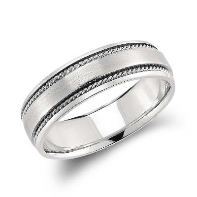 Handcrafted Twist Wedding Ring in Platinum (6mm) | Blue Nile