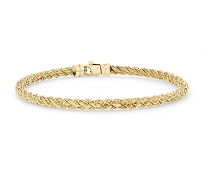 Twisted Rope Bracelet in 18k Italian Yellow Gold | Blue Nile