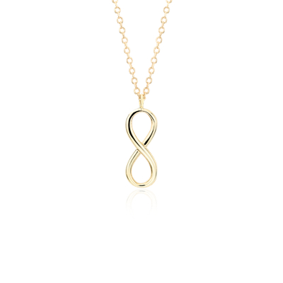 Vertical Infinity Pendant In 14k Yellow Gold Blue Nile