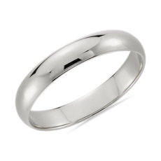 14k 白金经典结婚戒指（4 毫米）