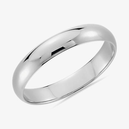 男士铂金结婚戒指 