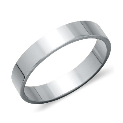 Flat Wedding Ring in Platinum (4mm) Blue Nile