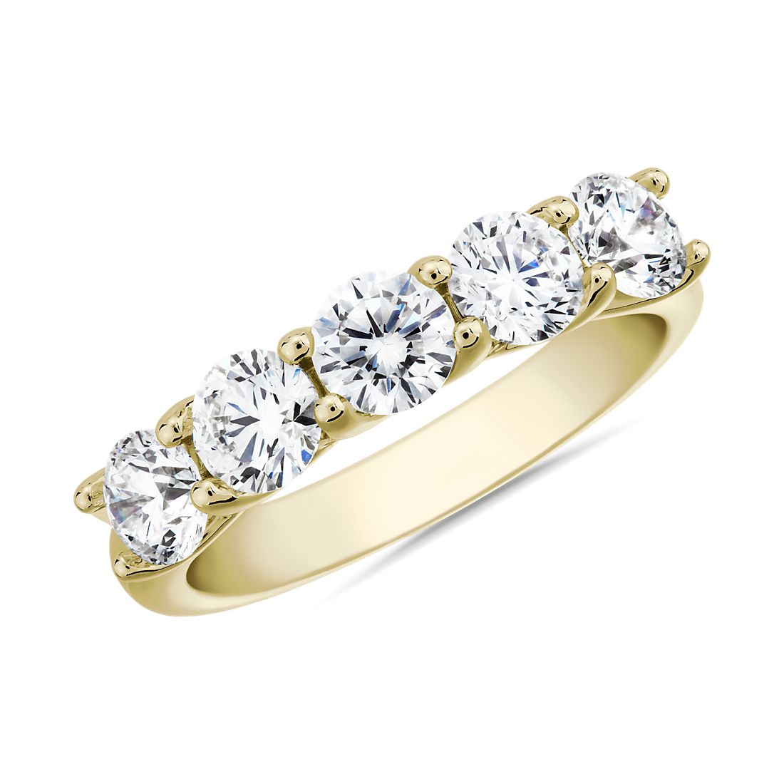 Tessere Five Stone Diamond Wedding Ring in 14k Yellow Gold (1 1/2 ct. tw.)