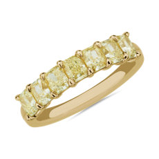 NEW 7-Stone Radiant-Cut Yellow Diamond Ring in 18k Yellow Gold (1.70 ct. tw.)