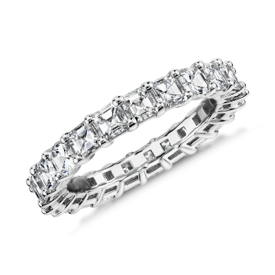 Asscher Cut Diamond Eternity Ring in 18k White Gold (2.43 ct. tw.)