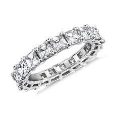 Asscher Shape Diamond Eternity Ring in Platinum (4.0 ct. tw.)