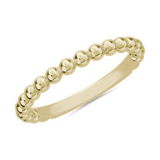 Beaded Stackable Ring in 18k Yellow Gold (2.25 mm)