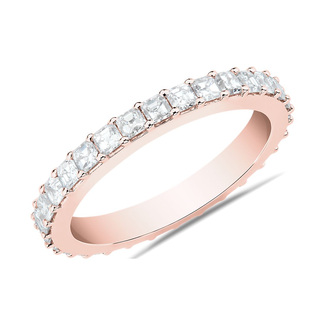 Bella Vaughan Asscher Diamond Wedding Ring in 18k Rose Gold (1.13 ct. tw.)