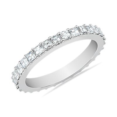 Bella Vaughan Asscher Diamond Wedding Ring in Platinum (1 1/3 ct. tw.)