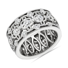 Bella Vaughan Clover Lace Diamond Eternity Ring in 18k White Gold (1.67 ct. tw.)