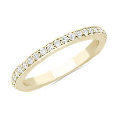 18k 黃金Bella Vaughan 歐式戒環鑽石結婚戒指（3/8 克拉總重量）