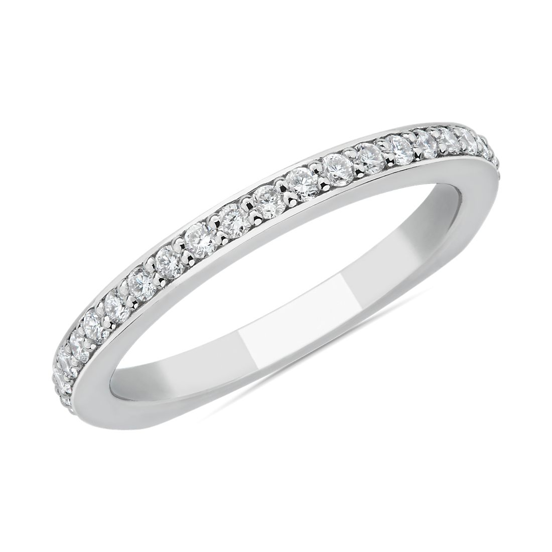 鉑金Bella Vaughan 歐式戒環鑽石結婚戒指（3/8 克拉總重量）