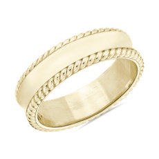 Bella Vaughan Grandeur Rope Wedding Ring in 18k Yellow Gold (6 mm)
