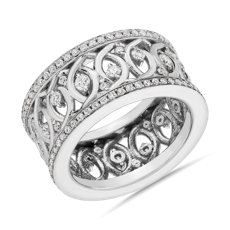 NEW Bella Vaughan Openwork Diamond Eternity Ring in 18k White Gold (7/8 ct. tw.)