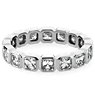 Bezel Asscher Diamond Eternity Ring in Platinum (1.86 ct. tw.)